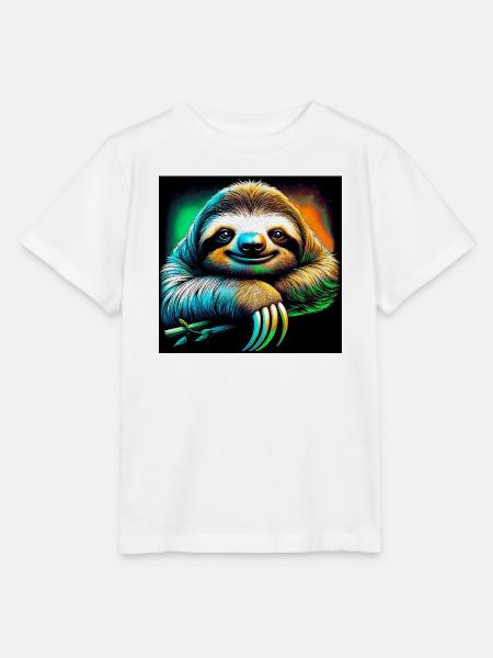 Faultier - Stanley/Stella Kinder T-Shirt MINI CREATOR  - Weiß