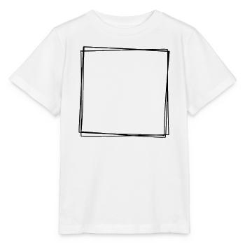 Rahmen handgezeichnet - Stanley/Stella Kinder T-Shirt MINI CREATOR  - Weiß - Vorne - Maike (125cm)