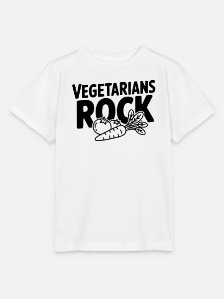 Vegetarians Rock - Stanley/Stella Kinder T-Shirt MINI CREATOR - Weiß
