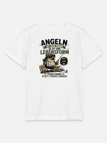 Angeln statt Stress Lebensform - Stanley/Stella Kinder T-Shirt MINI CREATOR - Weiß