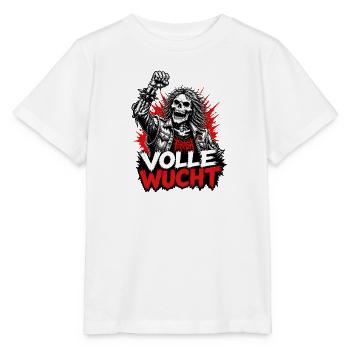 Volle Wucht – Skelett Thrash Metal Maskottchen - Stanley/Stella Kinder T-Shirt MINI CREATOR  - Weiß - Vorne - Maike (125cm)