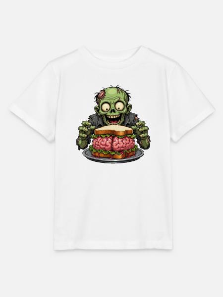 Zombie mit Gehirn Sandwich - Stanley/Stella Kinder T-Shirt MINI CREATOR  - Weiß