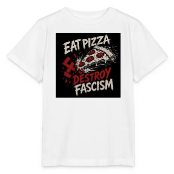 Pizza gegen Faschismus - Stanley/Stella Kinder T-Shirt MINI CREATOR  - Weiß - Vorne - Maike (125cm)