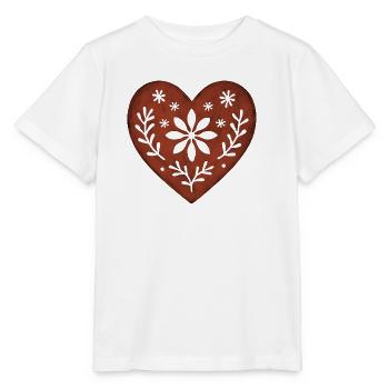 Skandinavisches Herz – Nordic Folk - Stanley/Stella Kinder T-Shirt MINI CREATOR  - Weiß - Vorne - Maike (125cm)