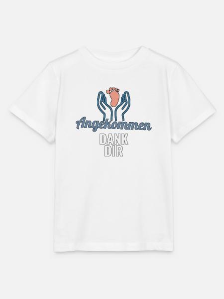 Angekommen dank dir – Danke Hebamme Shirt - Stanley/Stella Kinder T-Shirt MINI CREATOR  - Weiß