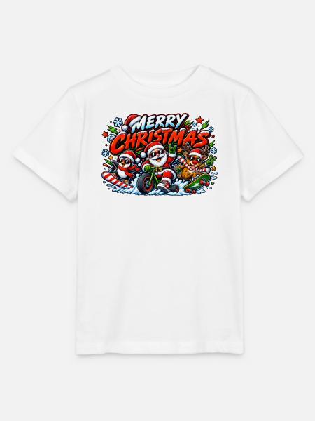 Merry Christmas - Stanley/Stella Kinder T-Shirt MINI CREATOR - Weiß