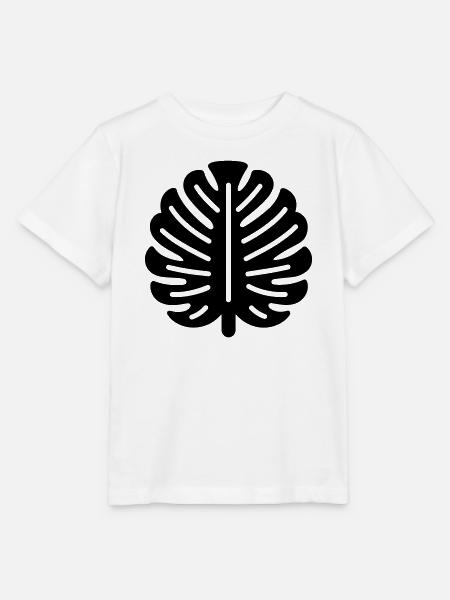 Monstera-Blatt - Stanley/Stella Kinder T-Shirt MINI CREATOR - Weiß
