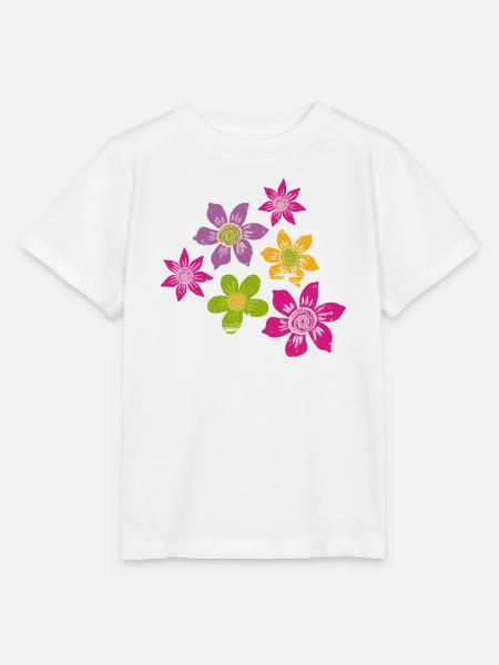 Bunte Blütenpracht - Stanley/Stella Kinder T-Shirt MINI CREATOR - Weiß