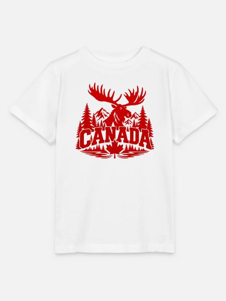 Canada Moose Crest - Stanley/Stella Kinder T-Shirt MINI CREATOR - Weiß