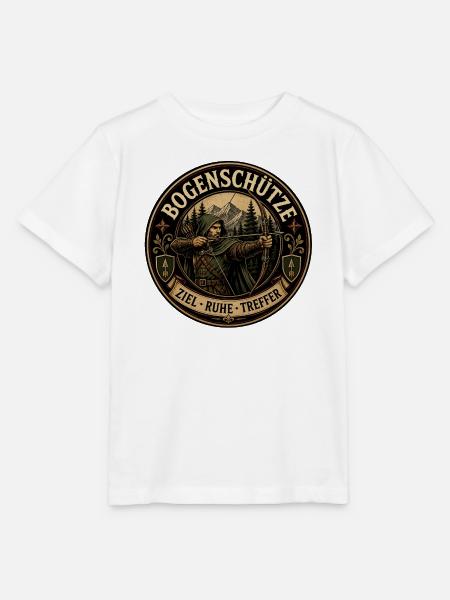 Bogenschütze – Ziel. Ruhe. Treffer. - Stanley/Stella Kinder T-Shirt MINI CREATOR - Weiß