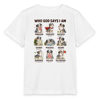  Von Wem Gott Sagt, Dass Ich Ein Elefant Bin? - Stanley/Stella Kinder T-Shirt MINI CREATOR  - Weiß - Vorne - Maike (125cm)