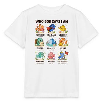  Von Wem Gott Sagt, Dass Ich Ein Elefant Bin? - Stanley/Stella Kinder T-Shirt MINI CREATOR  - Weiß - Vorne - Maike (125cm)
