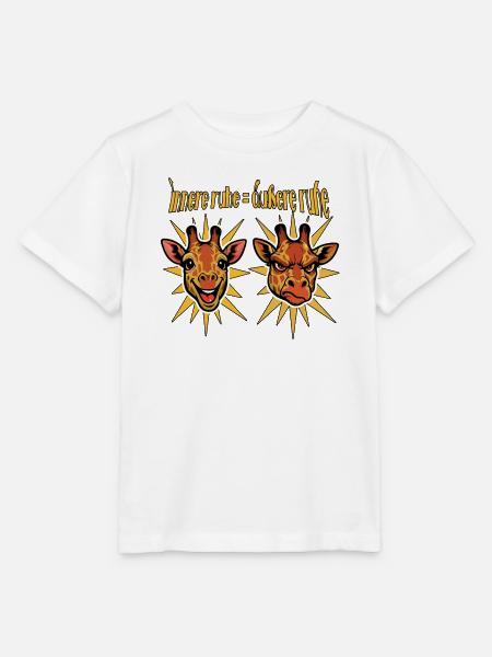 Innere Ruhe = Äußere Ruhe, Giraffenwitz - Stanley/Stella Kinder T-Shirt MINI CREATOR  - Weiß
