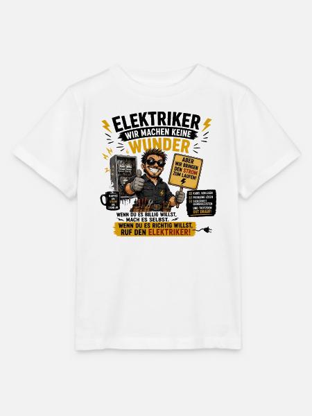Elektriker Turbo Motiv - Stanley/Stella Kinder T-Shirt MINI CREATOR  - Weiß