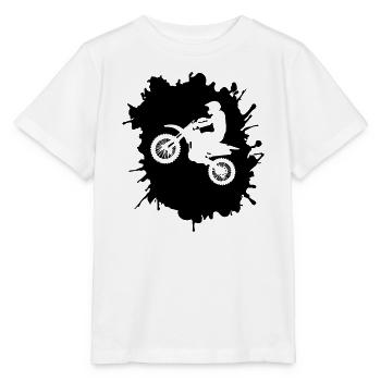 Motocross Klecks - Stanley/Stella Kinder T-Shirt MINI CREATOR  - Weiß - Vorne - Maike (125cm)