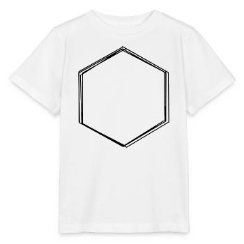 Sechseck handgezeichnet - Stanley/Stella Kinder T-Shirt MINI CREATOR  - Weiß - Vorne - Maike (125cm)
