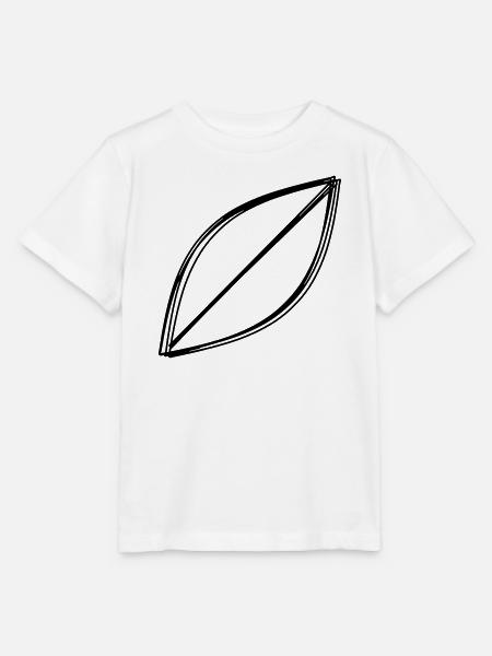 Blatt handgezeichnet - Stanley/Stella Kinder T-Shirt MINI CREATOR  - Weiß