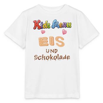 Kids Menu Eis und Schokolade - Stanley/Stella Kinder T-Shirt MINI CREATOR  - Weiß - Vorne - Maike (125cm)