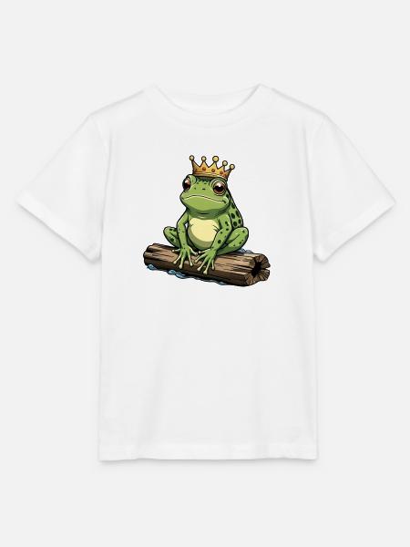 Froschkönig mit Krone - Stanley/Stella Kinder T-Shirt MINI CREATOR  - Weiß