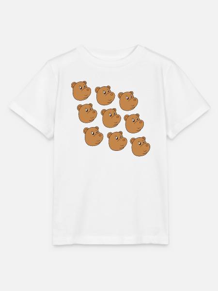 Cartoon-Bärengesichter - Stanley/Stella Kinder T-Shirt MINI CREATOR - Weiß