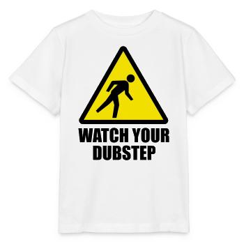 Watch your DUBstep - Parodie (Farben änderbar) - Stanley/Stella Kinder T-Shirt MINI CREATOR  - Weiß - Vorne - Maike (125cm)