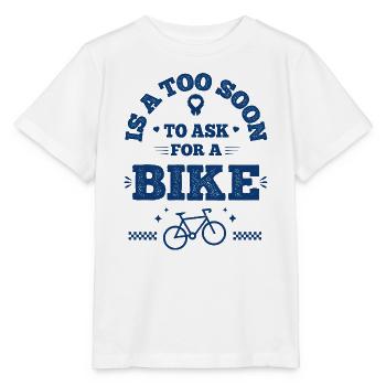 Future Bike Rider – Lustiges Babyshirt - Stanley/Stella Kinder T-Shirt MINI CREATOR  - Weiß - Vorne - Maike (125cm)