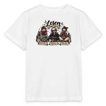 Lesen ohne Limits – Keine Ablenkungen, keine Spoil - Stanley/Stella Kinder T-Shirt MINI CREATOR  - Weiß - Vorne - Maike (125cm)