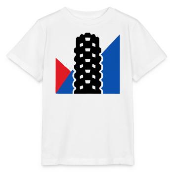 MTB Reifenprofil Abzeichen - Stanley/Stella Kinder T-Shirt MINI CREATOR  - Weiß - Vorne - Maike (125cm)