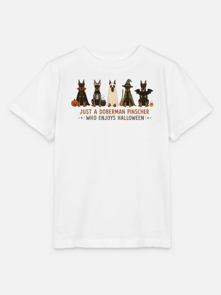 Doberman Halloween-Crew - Stanley/Stella Kinder T-Shirt MINI CREATOR  - Weiß