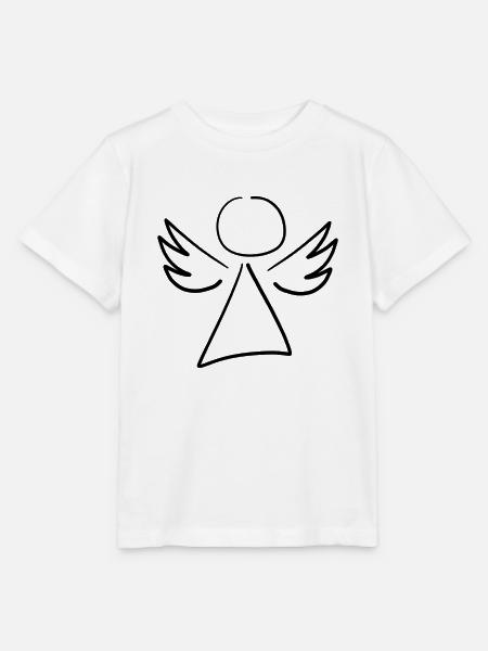 little angel black - Stanley/Stella Kinder T-Shirt MINI CREATOR  - Weiß