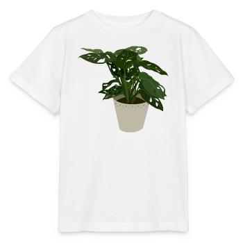 Monstera Monkey Leaf - Stanley/Stella Kinder T-Shirt MINI CREATOR  - Weiß - Vorne - Maike (125cm)