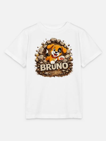 Bruno durchbricht Mauern - Stanley/Stella Kinder T-Shirt MINI CREATOR  - Weiß