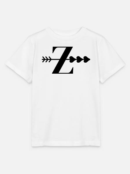Buchstaben z, Pfeilherz - Stanley/Stella Kinder T-Shirt MINI CREATOR - Weiß