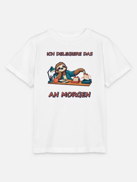 Ich delegiere das an morgen - Stanley/Stella Kinder T-Shirt MINI CREATOR - Weiß