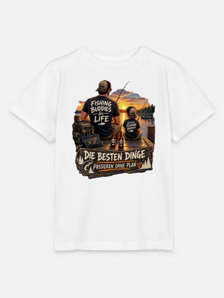 Fischen Buddies fürs Leben - Stanley/Stella Kinder T-Shirt MINI CREATOR - Weiß