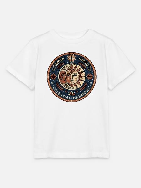 Himmlische Harmonie Sonne und Mond Boho - Stanley/Stella Kinder T-Shirt MINI CREATOR  - Weiß