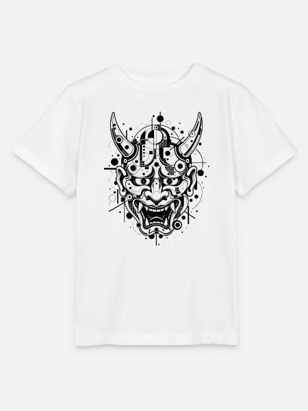 Hannya Maske - Stanley/Stella Kinder T-Shirt MINI CREATOR  - Weiß