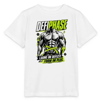 Defiphase – Läuft im Defizit, Form im Plus - Stanley/Stella Kinder T-Shirt MINI CREATOR  - Weiß - Vorne - Maike (125cm)