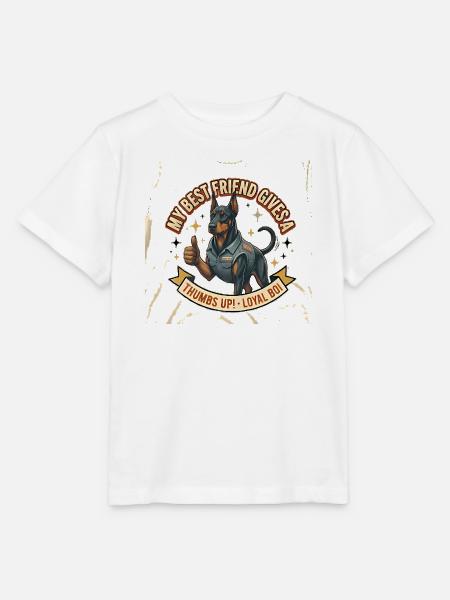 Dobermann auf JA, das ist okay. - Stanley/Stella Kinder T-Shirt MINI CREATOR - Weiß