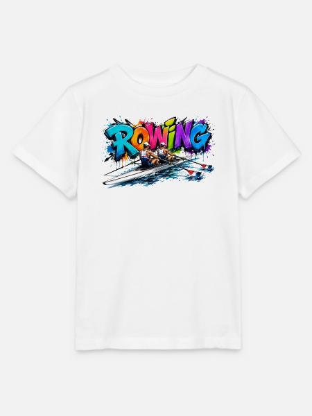 Rowing Griffiti - Rudern - Ruderer - Ruderin - Stanley/Stella Kinder T-Shirt MINI CREATOR  - Weiß