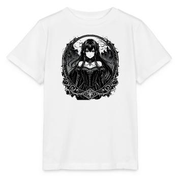 Gothic Anime-Dame im viktorianischen Rahmen - Stanley/Stella Kinder T-Shirt MINI CREATOR  - Weiß - Vorne - Maike (125cm)