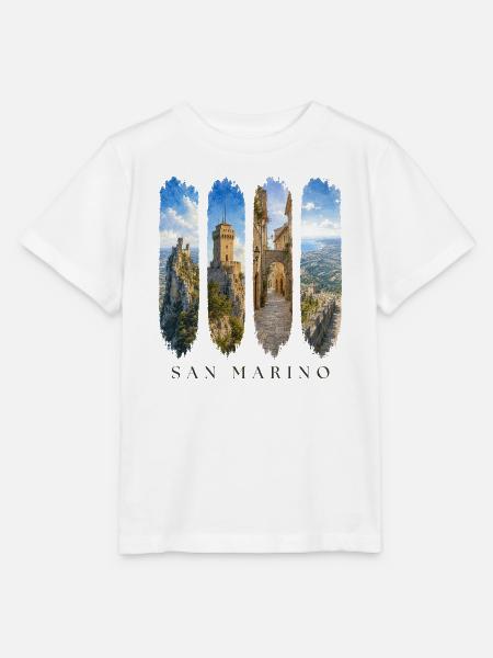 San Marino Travel – Festung & Natur Motiv - Stanley/Stella Kinder T-Shirt MINI CREATOR  - Weiß