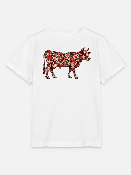Paisley-Kuh - Stanley/Stella Kinder T-Shirt MINI CREATOR  - Weiß