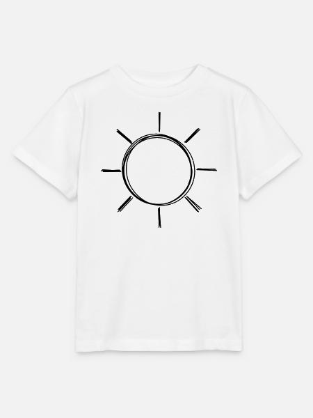 Sonne handgezeichnet - Stanley/Stella Kinder T-Shirt MINI CREATOR  - Weiß
