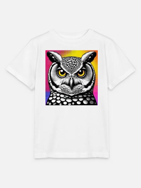 Eule - Stanley/Stella Kinder T-Shirt MINI CREATOR  - Weiß