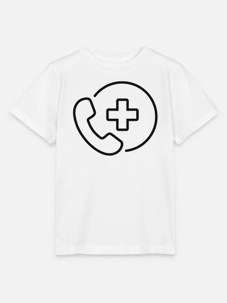 Telefonnummer-Symbol der medizinischen Hotline - Stanley/Stella Kinder T-Shirt MINI CREATOR  - Weiß