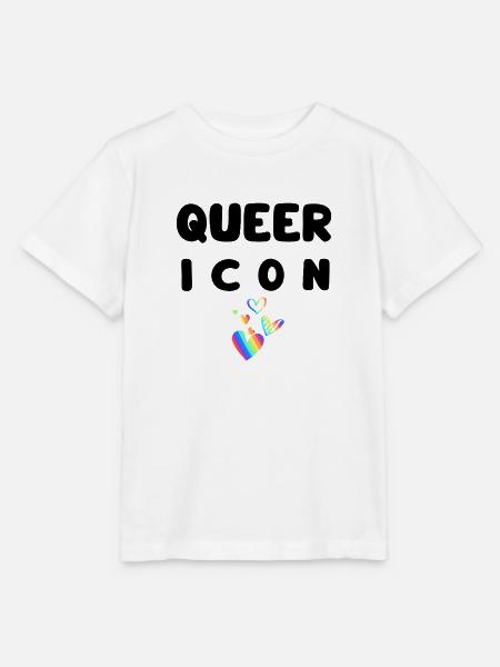 Regenbogenherzen Queer Icon Geschenkidee - Stanley/Stella Kinder T-Shirt MINI CREATOR - Weiß