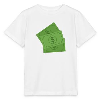 Dollar-Banknoten - Stanley/Stella Kinder T-Shirt MINI CREATOR  - Weiß - Vorne - Maike (125cm)