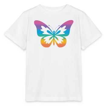 Schmetterling Regenbogen Autismus-Spektrum - Stanley/Stella Kinder T-Shirt MINI CREATOR  - Weiß - Vorne - Maike (125cm)