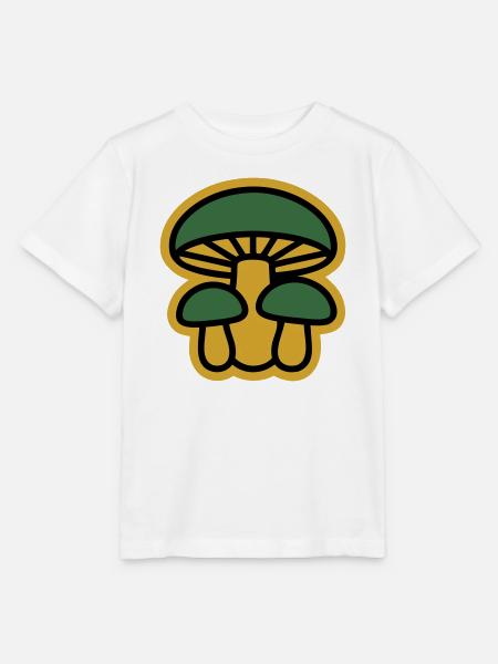 Gelbe Pilze Wald Icon - Stanley/Stella Kinder T-Shirt MINI CREATOR  - Weiß